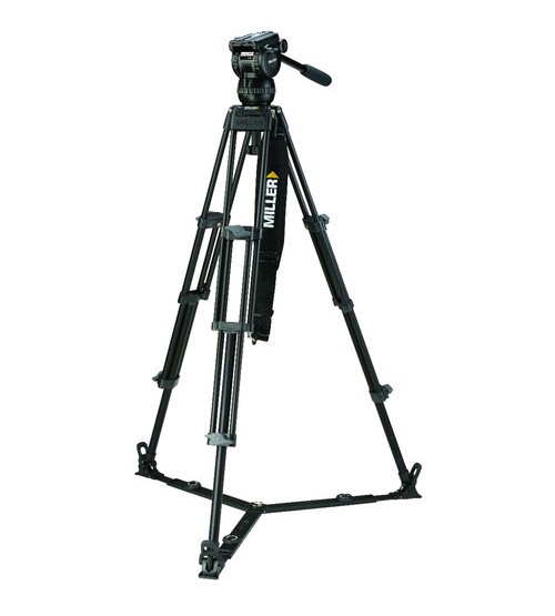 Miller CX6 Fluid Head with Toggle 75 2-Stage Alloy Tripod System (Ground-Level Spreader)